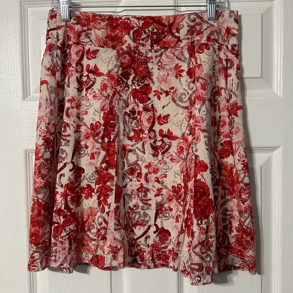 GAP Floral A-Line Pleated Skirt